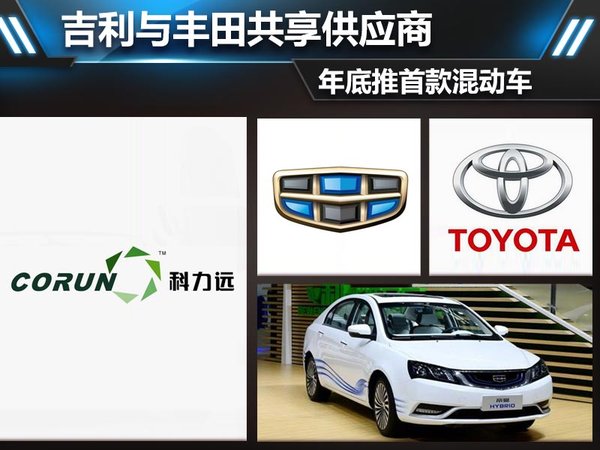 吉利與豐田共享供應(yīng)商 年底推首款混動車 吉利與豐田共享供應(yīng)商 年底推首款混動車