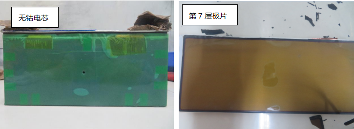 蜂巢無鈷電池針刺后結果展示 蜂巢無鈷電池針刺后結果展示