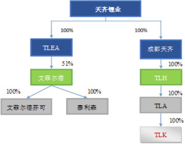本次交易前，TLEA及相關標的的主要股權結構