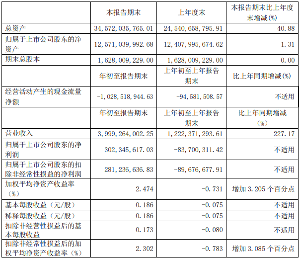 杉杉股份一季度主要財務數據(單位:元 幣種:人民幣) 杉杉股份一季度主要財務數據(單位:元 幣種:人民幣)