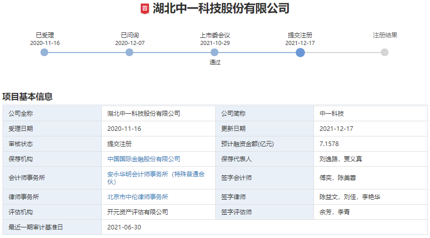 中一科技 中一科技
