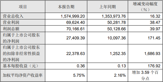 凌云股份2021年度主要財(cái)務(wù)數(shù)據(jù)和指標(biāo)（單位：萬元）