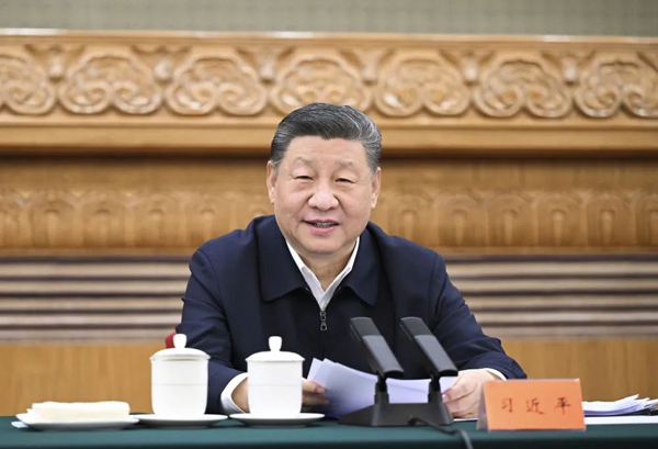 2月17日，中共中央總書記、國家主席、中央軍委主席習近平在京出席民營企業座談會并發表重要講話。 新華社記者 謝環馳 攝